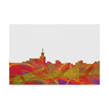 Marlene Watson 'Santa Fe New Mexico Skyline Swirl' Canvas Art,30x47